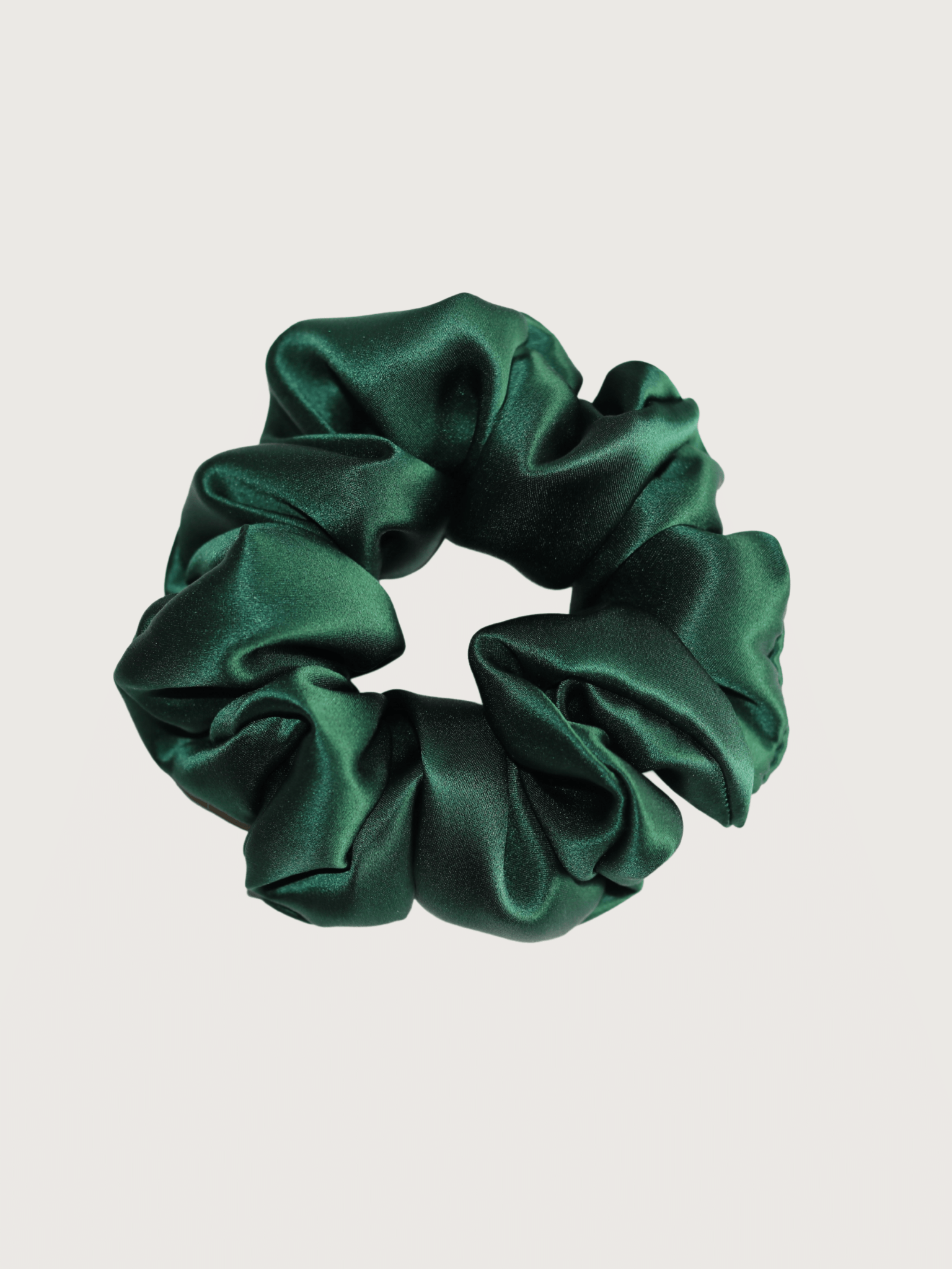 Luxe Pure Silk Hair Scrunchie - Emerald
