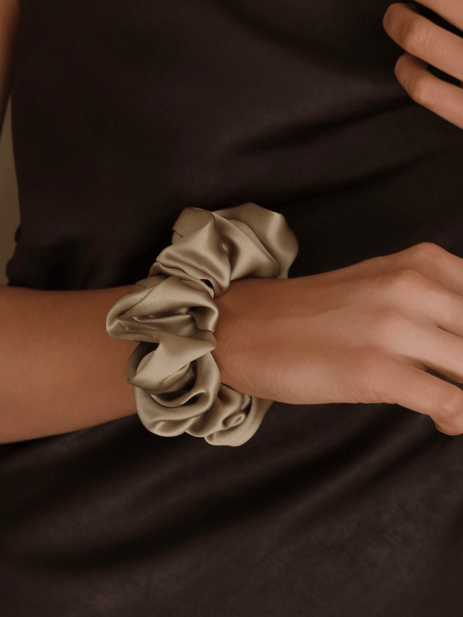 Luxe Pure Silk Hair Scrunchie - Sage