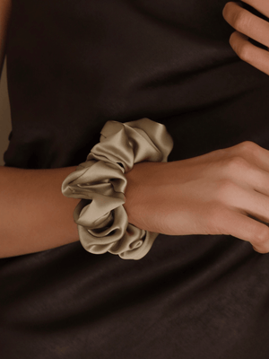 Luxe Pure Silk Hair Scrunchie - Sage