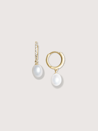 OPHELIA Sparkly Pearl 18K Gold Plated Earrings - Nice Cream London