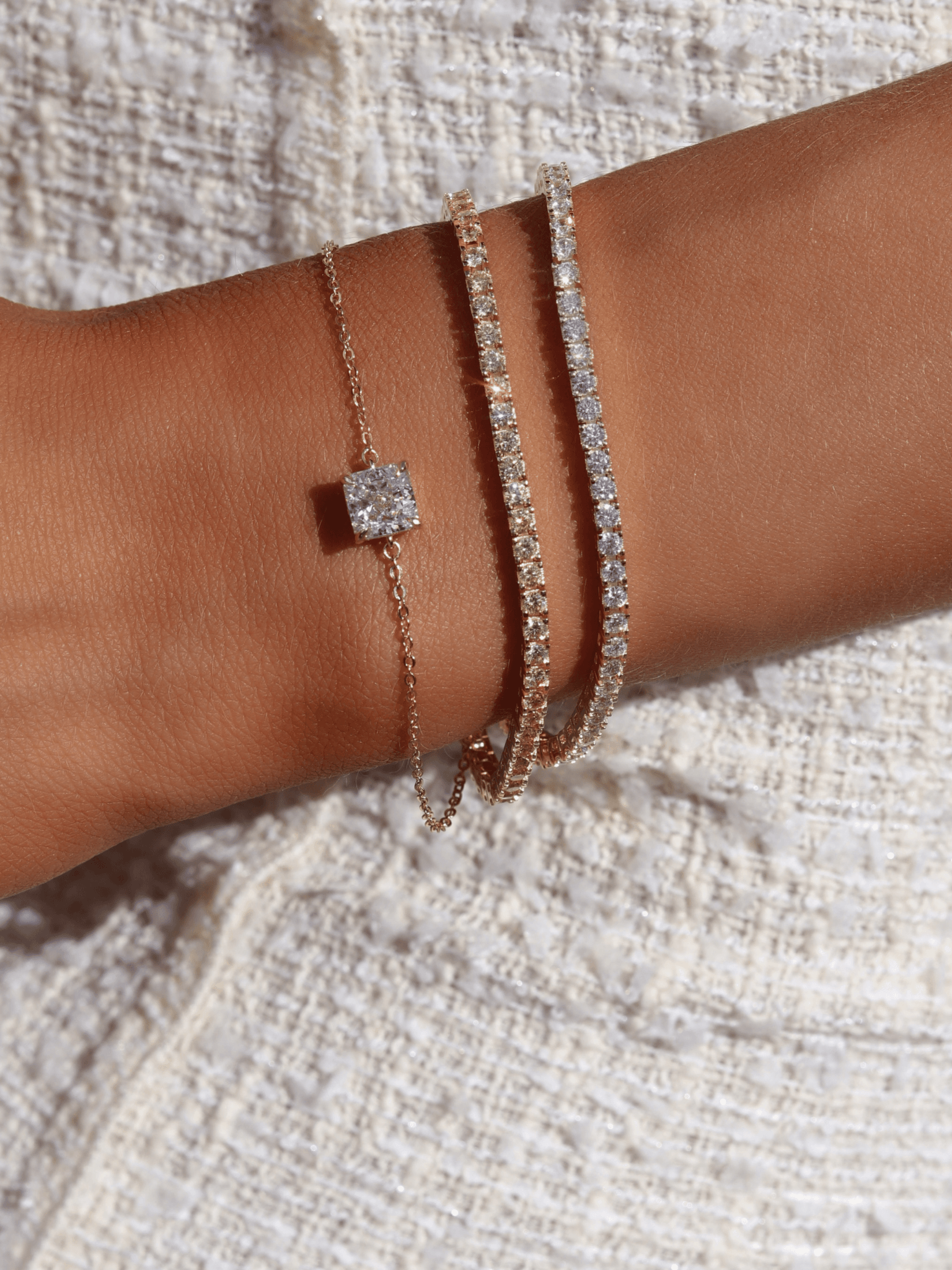 REGINA Princess Cut Square Bracelet