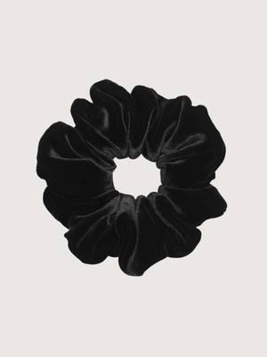Silk Velvet Scrunchie - Rich Black - Nice Cream London